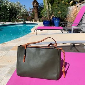 Rag & Bone olive green leather crossbody